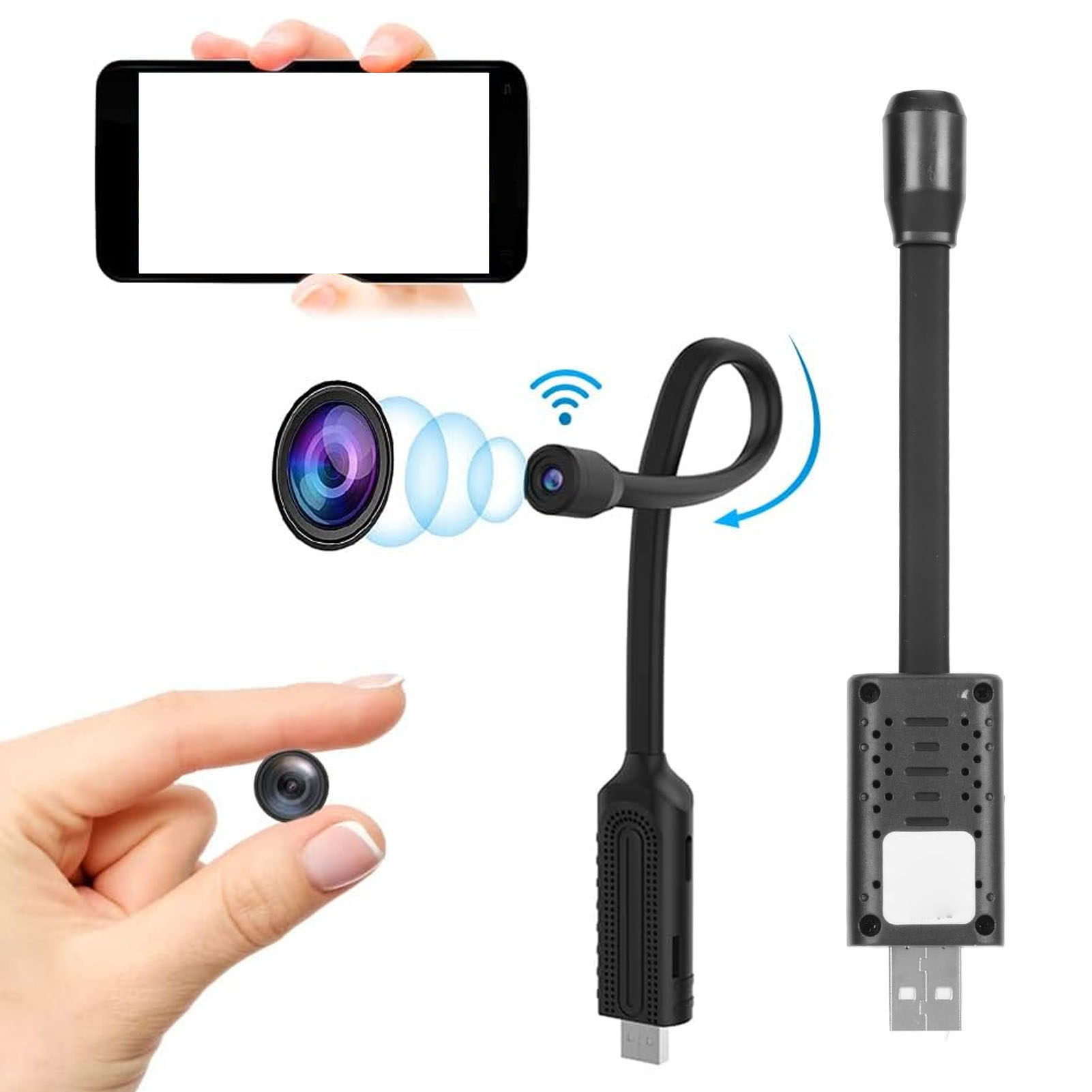 Hidden Camera Clock - USB Mini WiFi Wireless Camera Mini