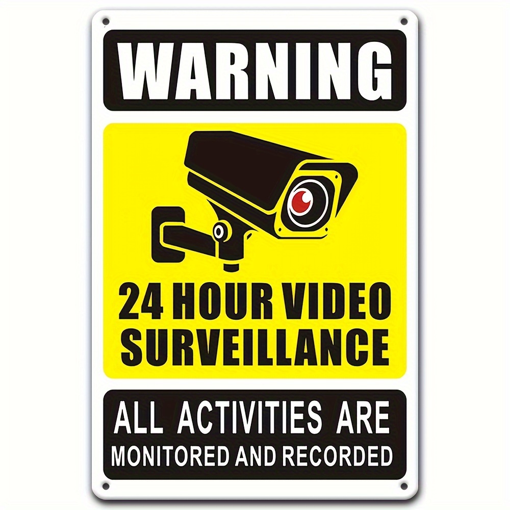 Home Security Diy - 24/7 Video Surveillance Warning Sign -