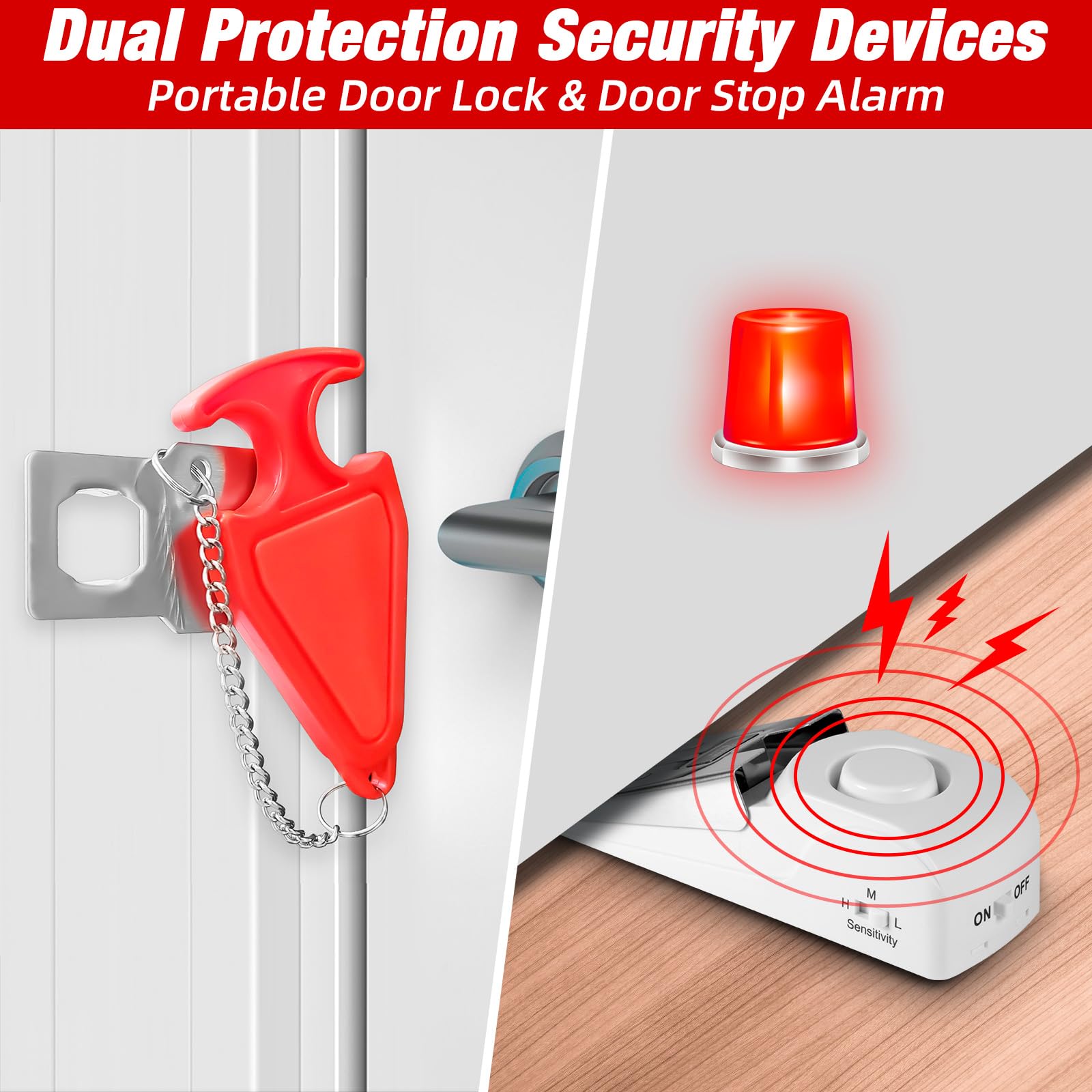 Portable Door Stop Alarm Trave - đánh giá và giá Home Security Door Lock