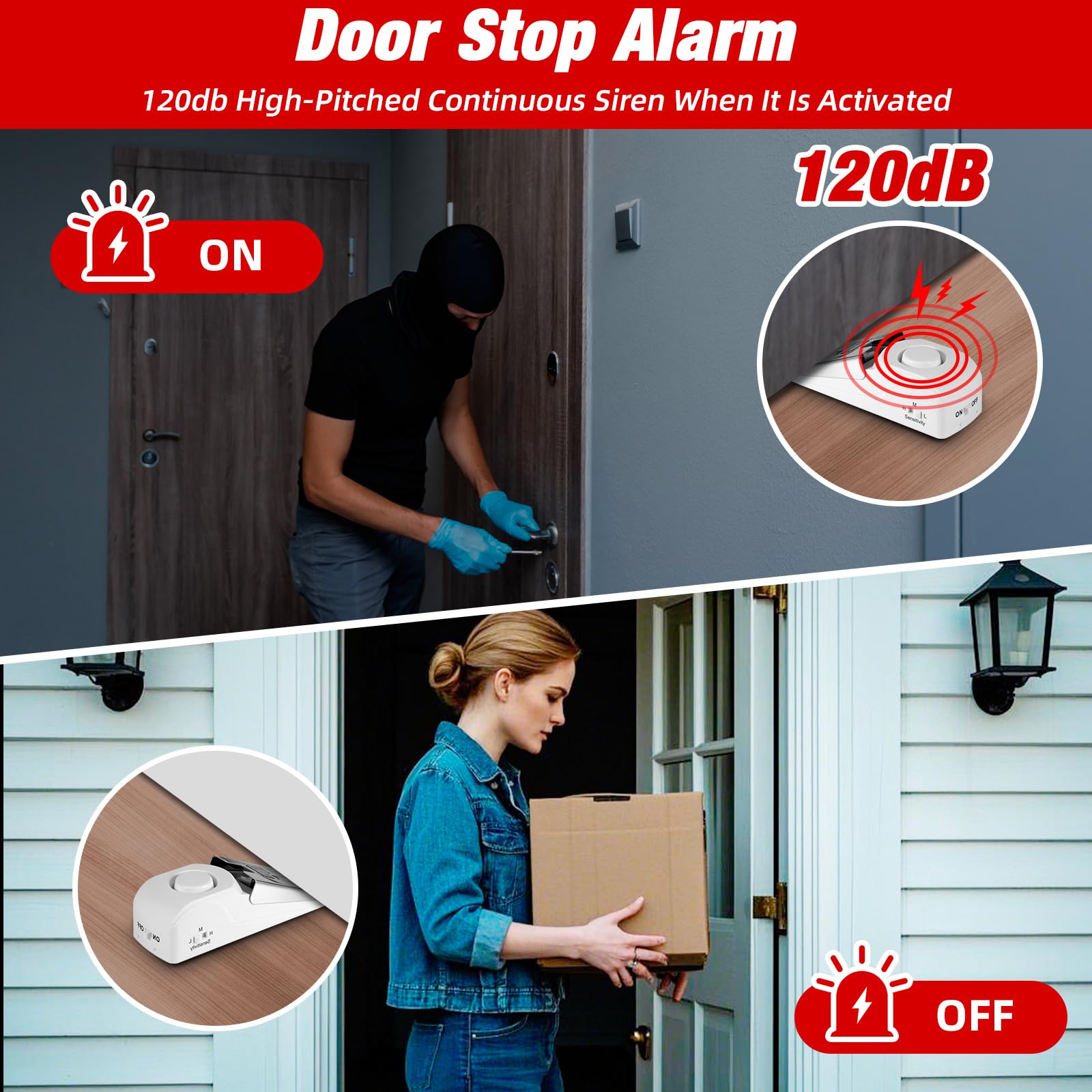 Portable Door Stop Alarm Trave - đánh giá và giá Home Security Door Lock