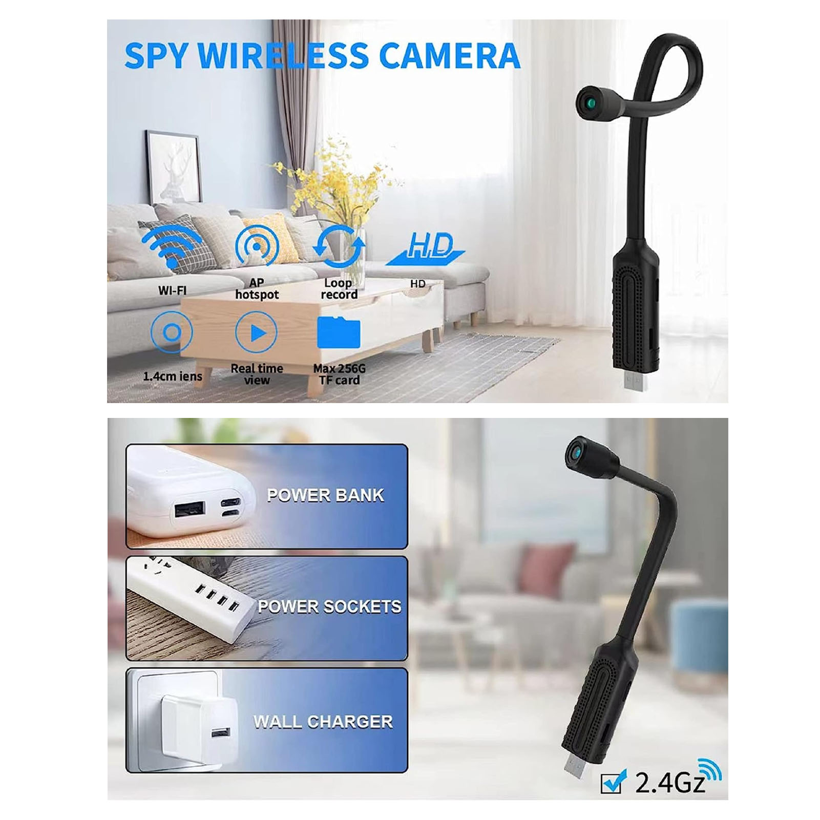 USB Mini WiFi Wireless Camera  - đánh giá và giá Hidden Camera Clock