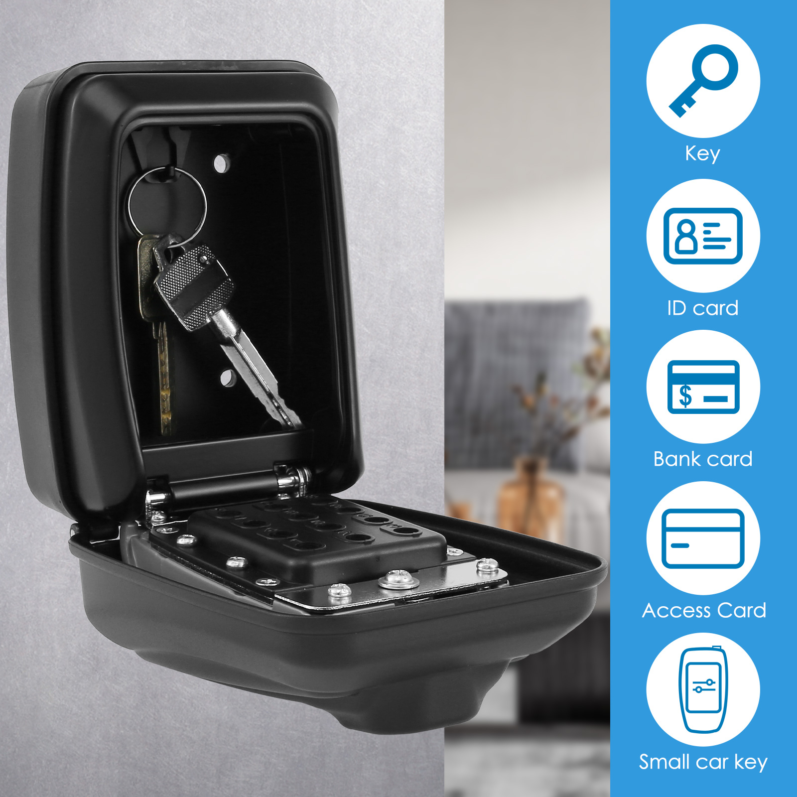 Key Lock Box Wall-Mount Secret - đánh giá và giá Home Security Tips