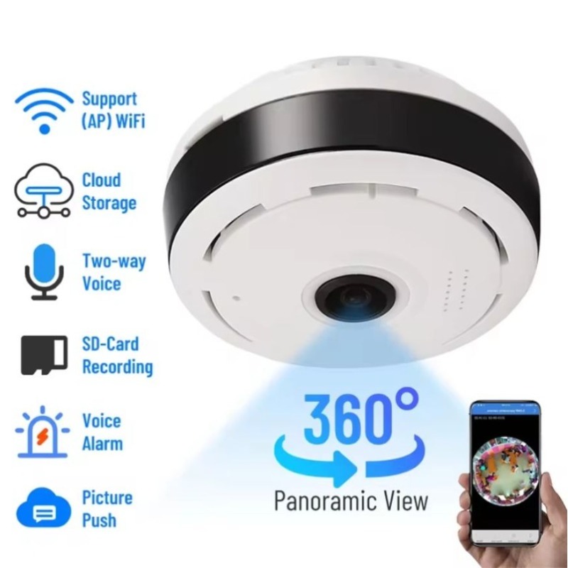 V380 Pro Wifi Panorama Camera  - đánh giá và giá Hidden Camera Clock