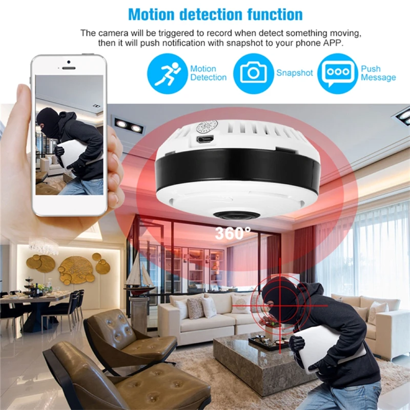 V380 Pro Wifi Panorama Camera  - đánh giá và giá Hidden Camera Clock