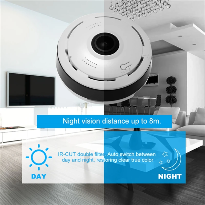 V380 Pro Wifi Panorama Camera  - đánh giá và giá Hidden Camera Clock