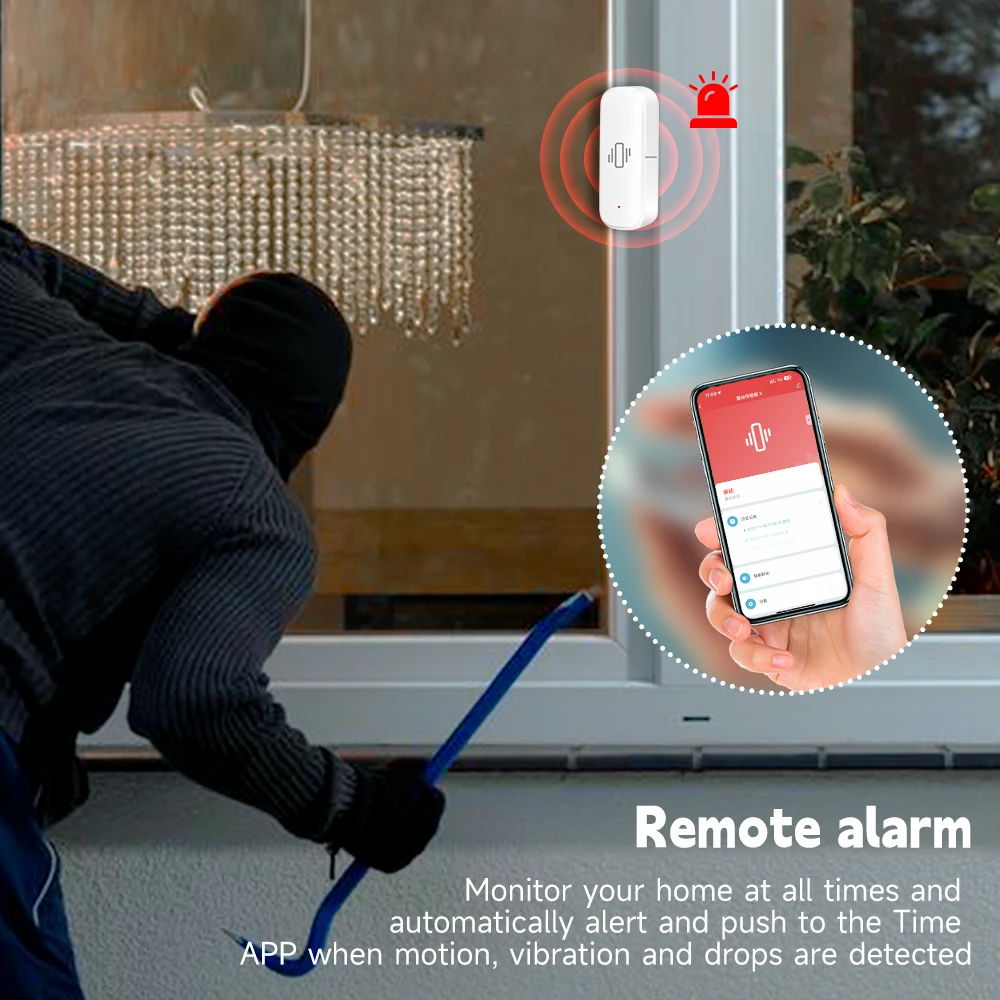 WiFi/Zigbee Smart Vibration Se - đánh giá và giá Home Security App