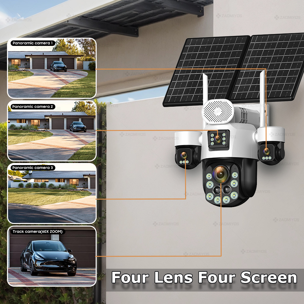 4 Lens Outdoor 360° Surveillan - đánh giá và giá Home Security Diy