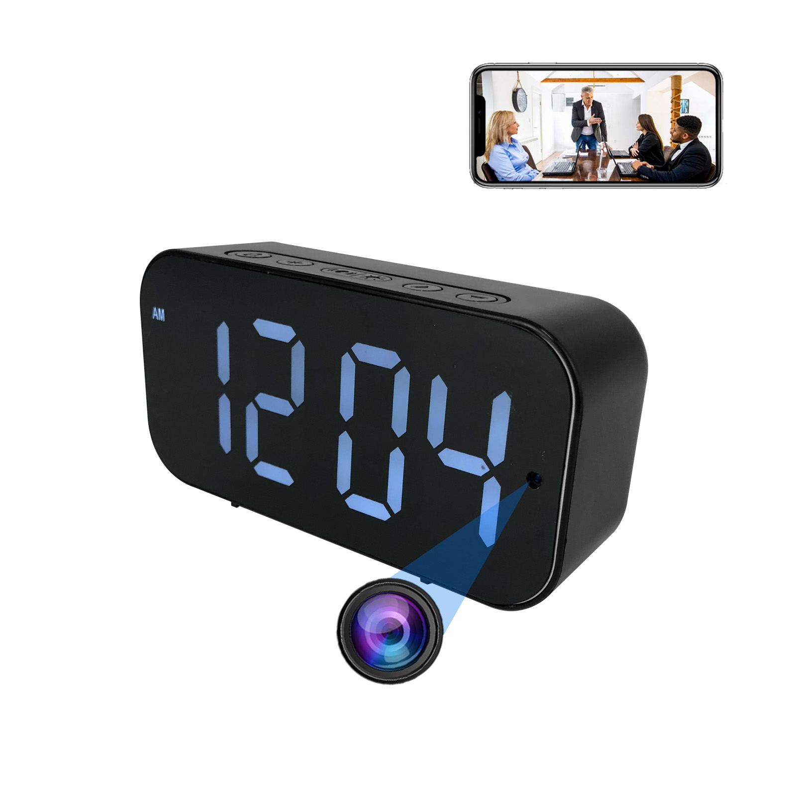 Wi-Fi Clock Camera with 1080P  - đánh giá và giá Hidden Camera Clock