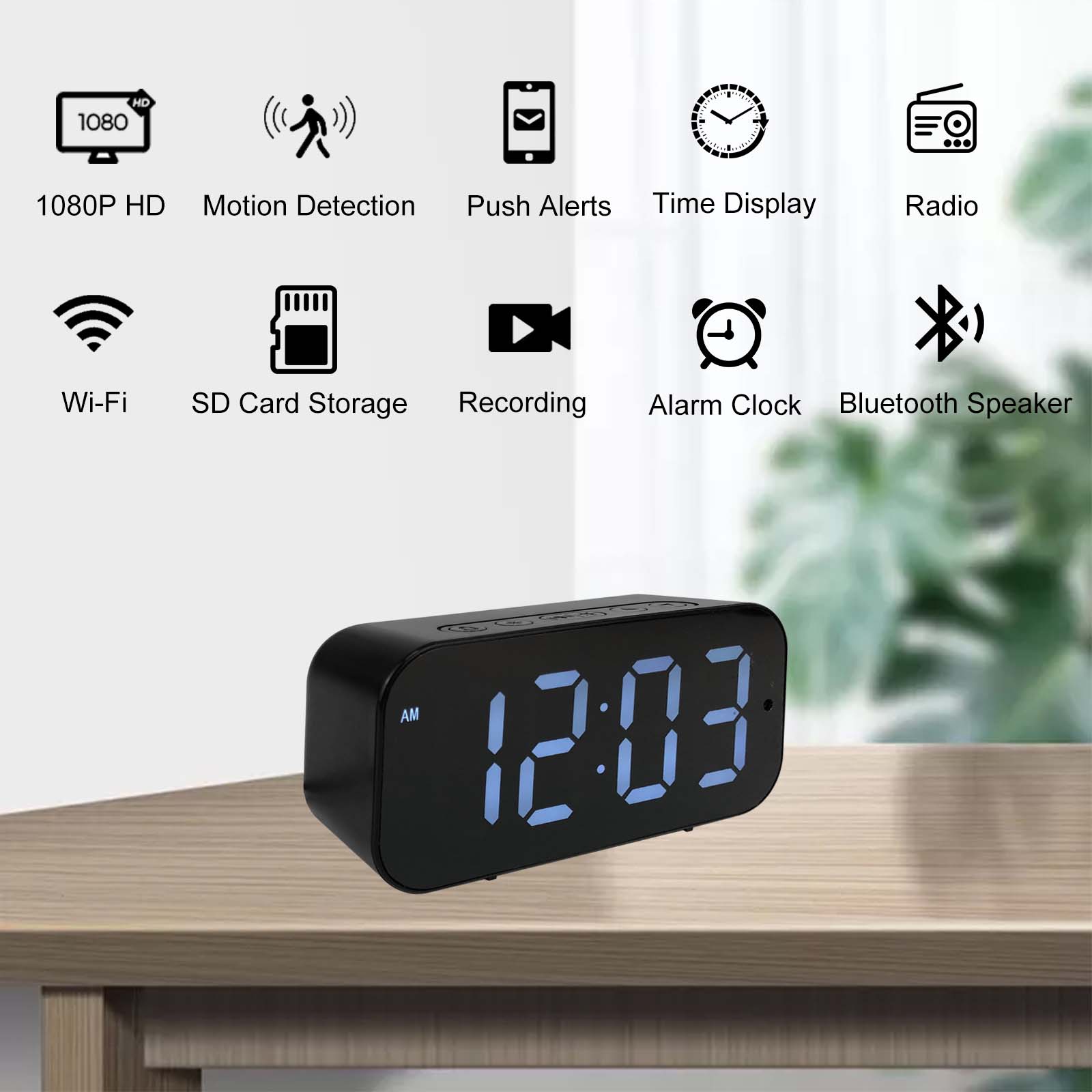 Wi-Fi Clock Camera with 1080P  - đánh giá và giá Hidden Camera Clock