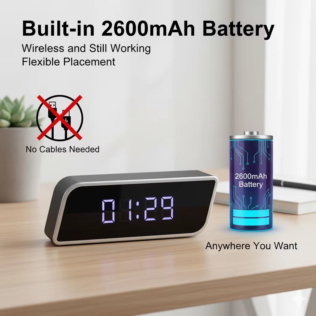 Digital Clock Camera 1080P FHD - đánh giá và giá Hidden Camera Clock