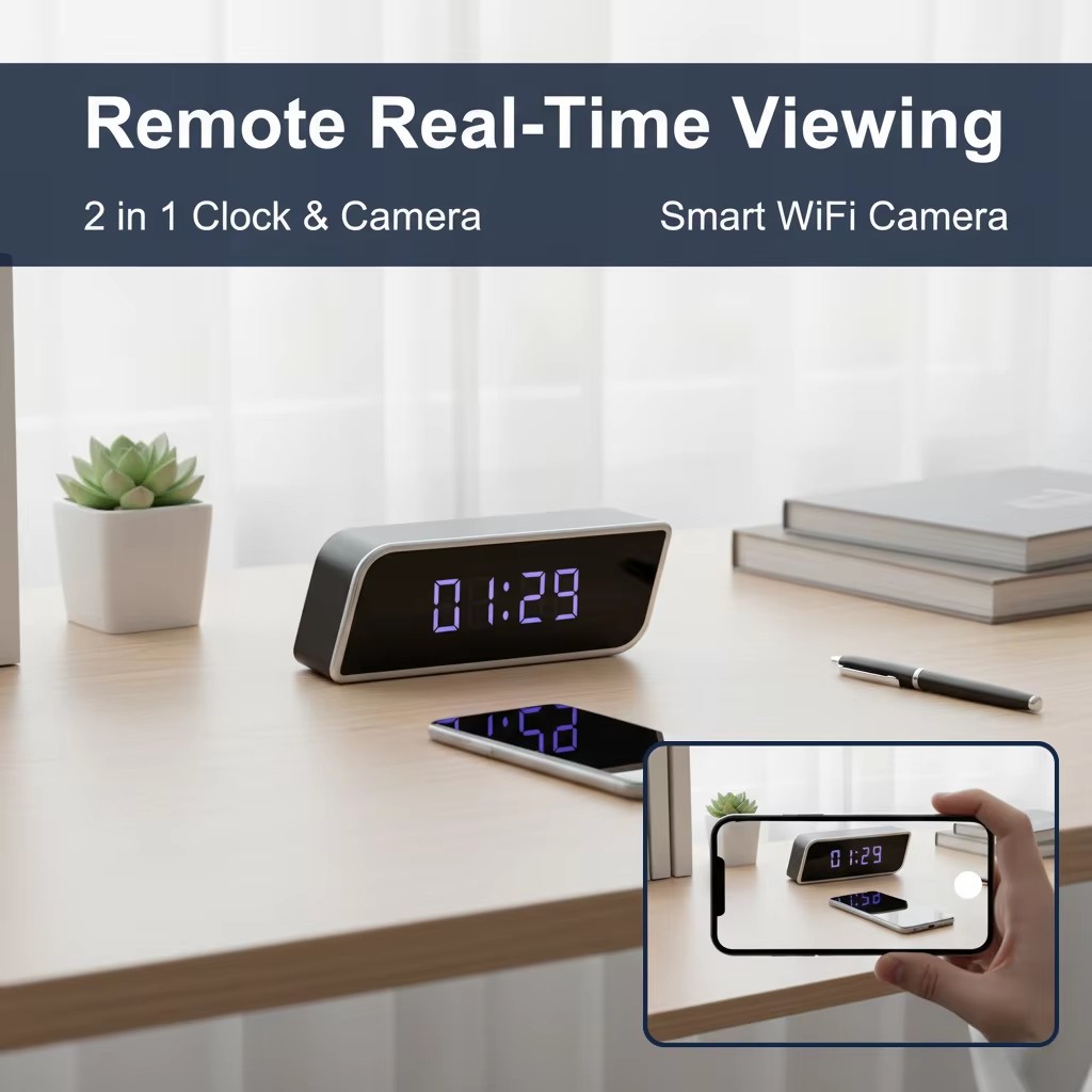 Digital Clock Camera 1080P FHD - đánh giá và giá Hidden Camera Clock