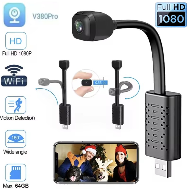 V380 PRO Mini Camera 1080P HD  - đánh giá và giá Hidden Camera Clock