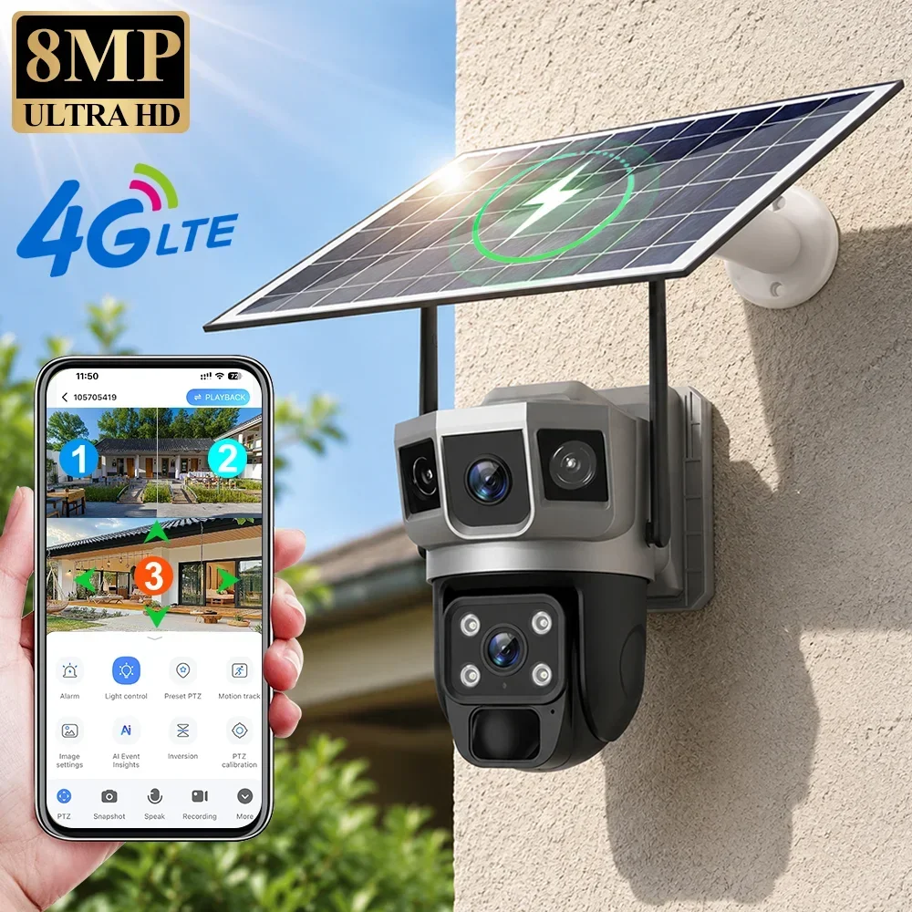 V380 4K 3 Screens 4G Camera So - đánh giá và giá Home Security Diy