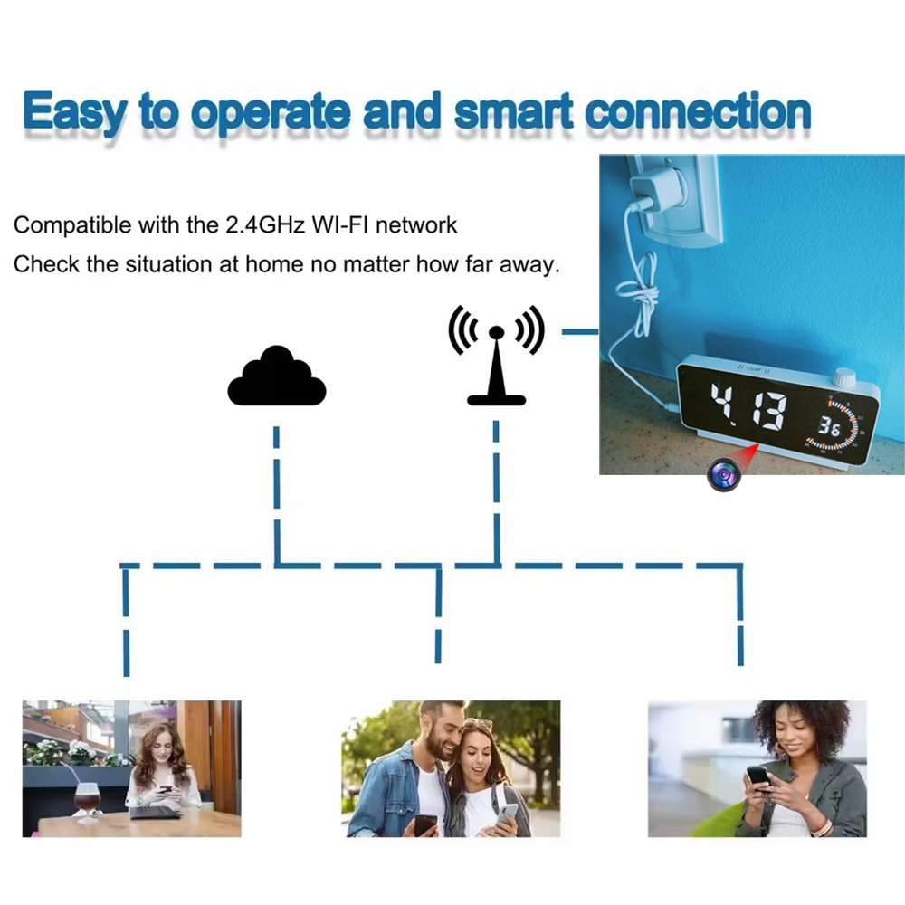 Newly Upgraded 1080P HD WiFi M - đánh giá và giá Hidden Camera Clock