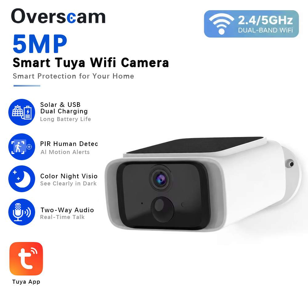 Tuya 5MP Solar Security Camera - đánh giá và giá Home Security Front Door