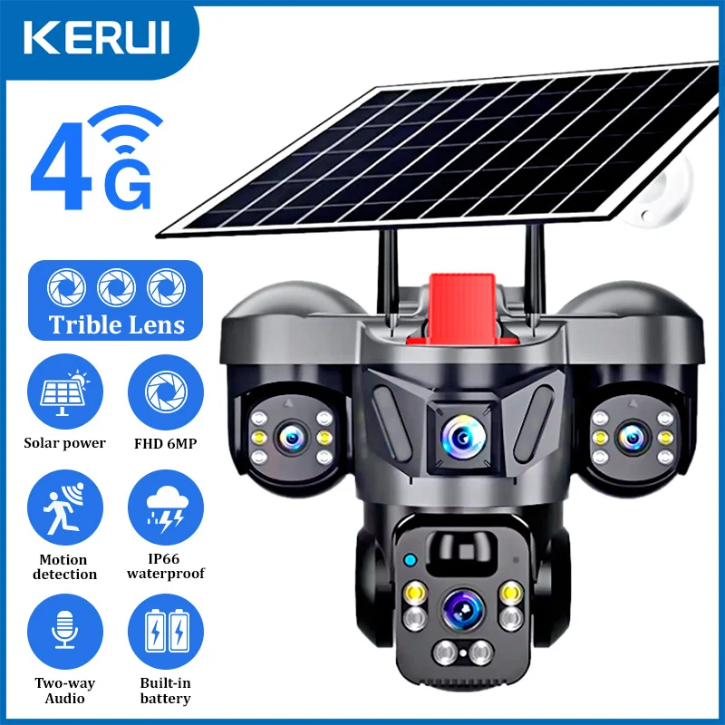 KERUI Outdoor PTZ 6MP 4G SIM W - đánh giá và giá Home Security Battery
