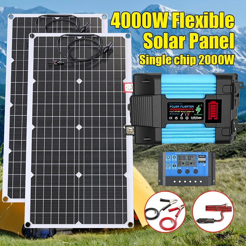 4000W Solar Panel Kit 12V To 1 - đánh giá và giá Home Security Battery